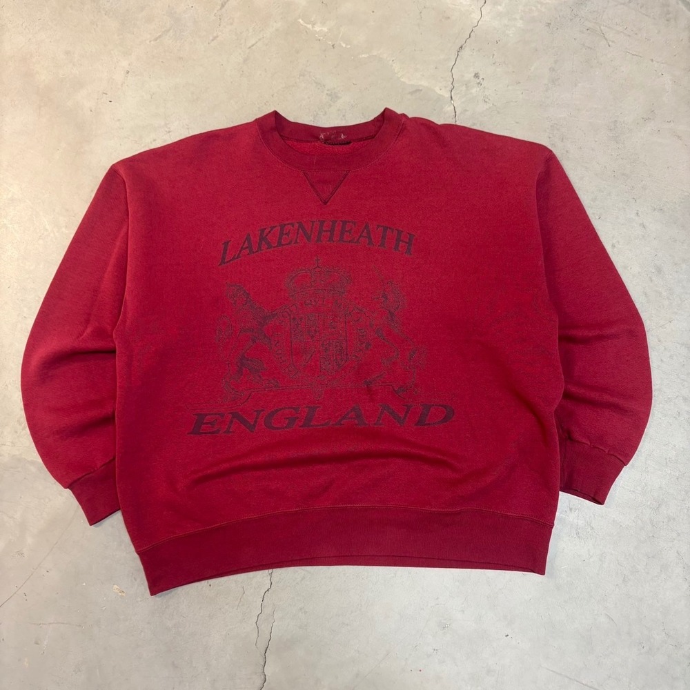 Vintage 90s Faded Red Laken Heath England